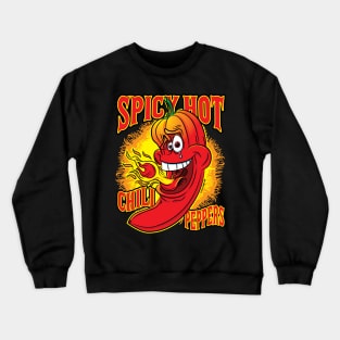 Spicy Flaming Red Hot Chili Peppers Crewneck Sweatshirt